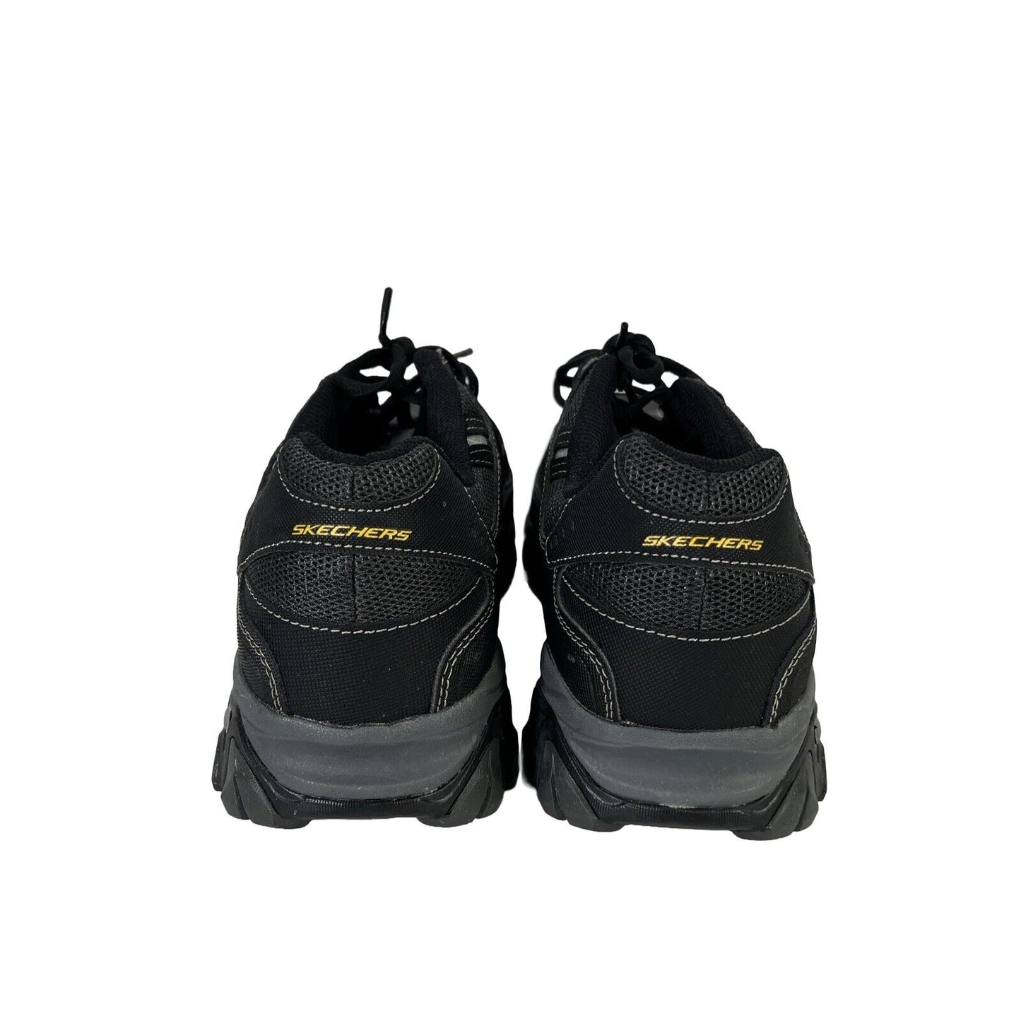Skechers Men's Black After Burn Lace Up Walking Shoes - 14 Extra Wide