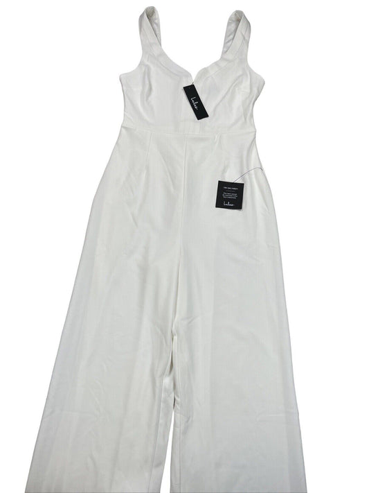 NEW Lulu's Women's White Sleeveless Long Pant Jumpsuit - M