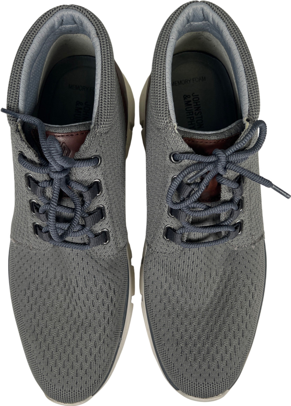 Johnston and Murphy Men’s Gray Amherst Lug Knit Chukka Boots - 10