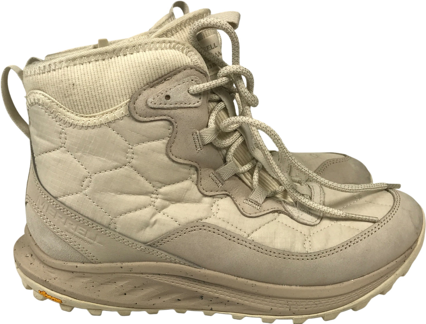 Merrell Women’s White. Angora 3 Thermo Mid Zip Waterproof Winter Boots - 8