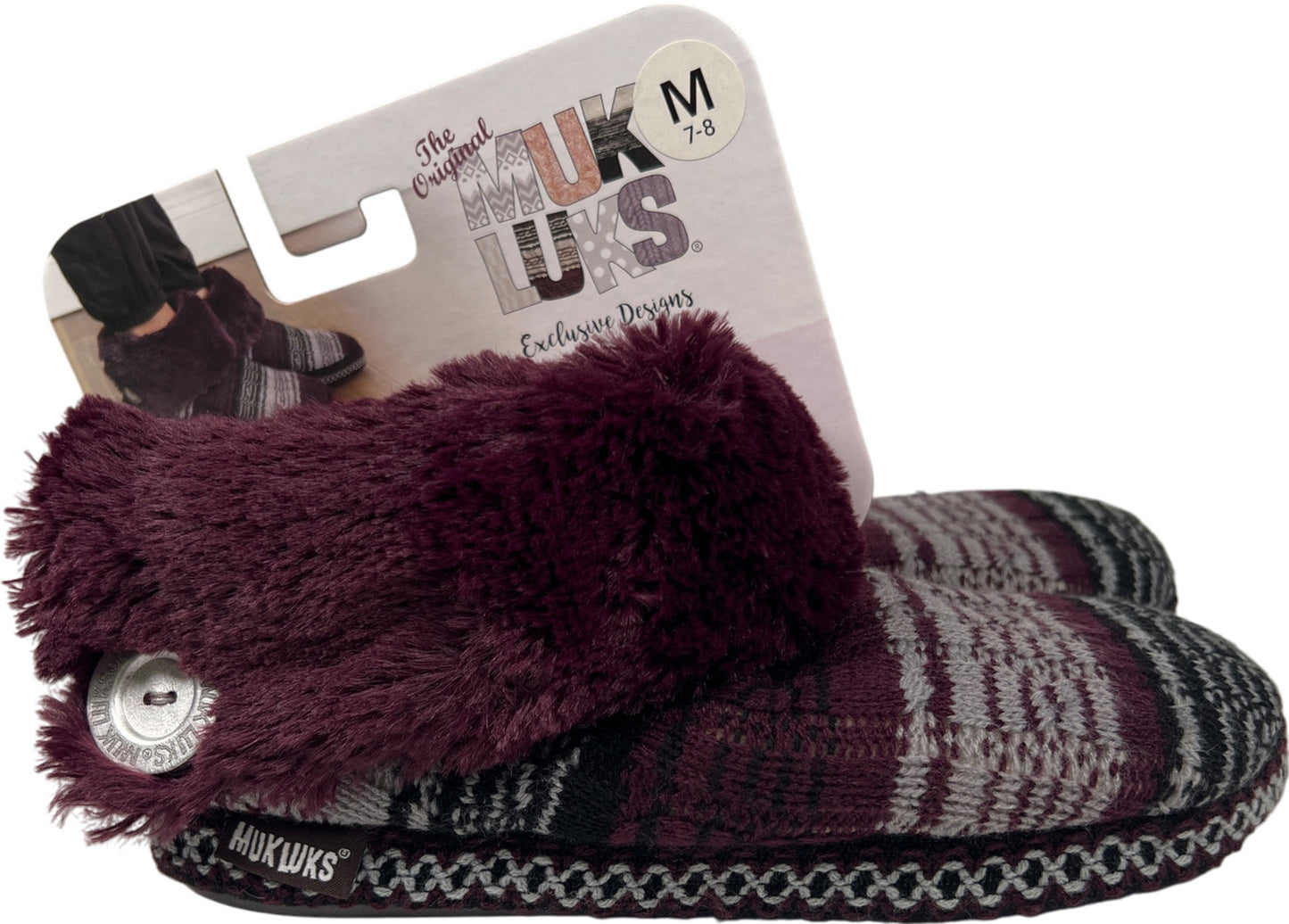 Muk Luks Women’s Purple Plum Slipper Boots - M/7-8