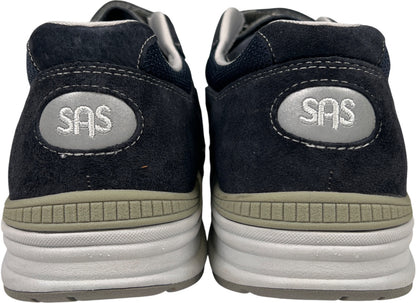 SAS Men’s Blue Suede Comfort Walking Sneakers - 12 Wide