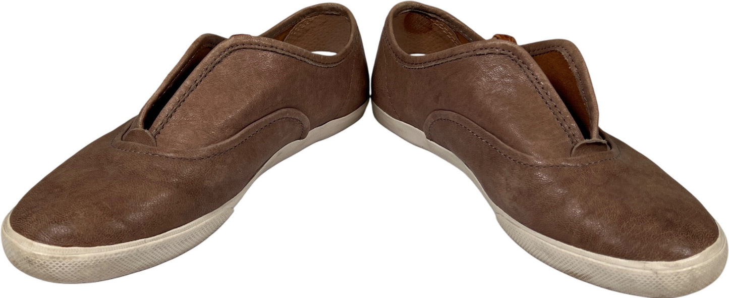 Frye Women’s Tan/Brown Leather Maya Slip On Sneakers - 6