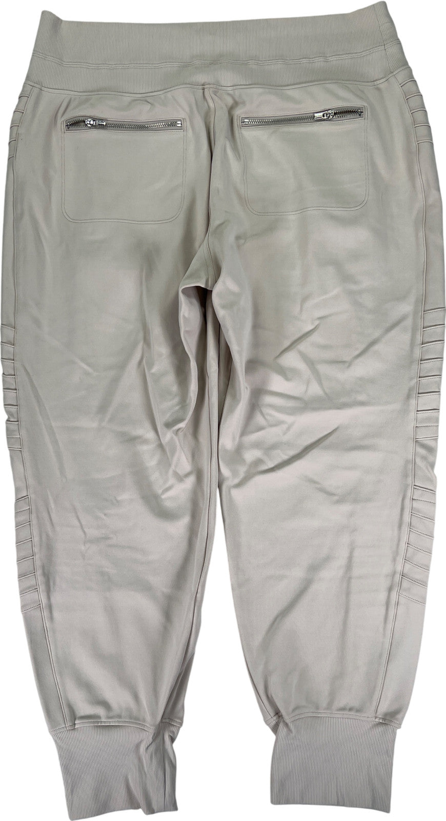 Athleta Women’s Beige Pull On Vence Moto Jogger Pants - L Petite