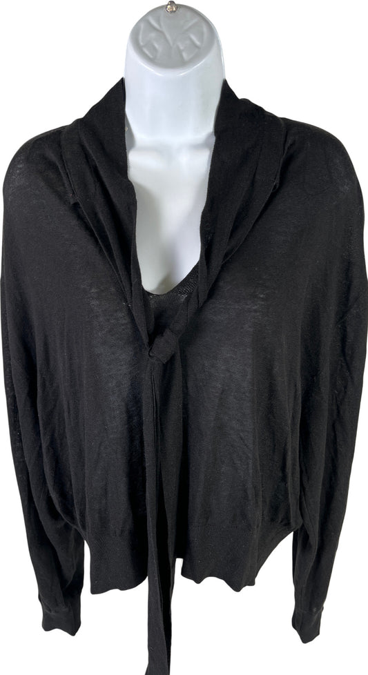 NEW Zara Women’s Black Knitwear Halter Tie Sweater - L