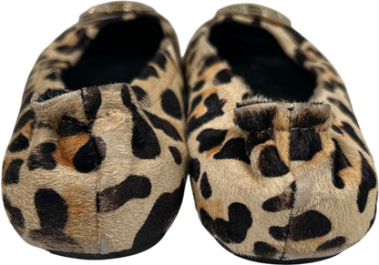 Tory Burch Women’s Brown Leopard Reva Print Ballet Flats - 37/US 6.5