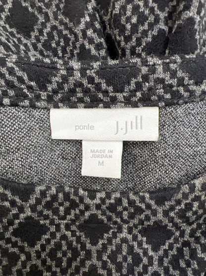 J.Jill Women’s Black/Gray Ponte Long Sleeve Crew Neck Shirt - M