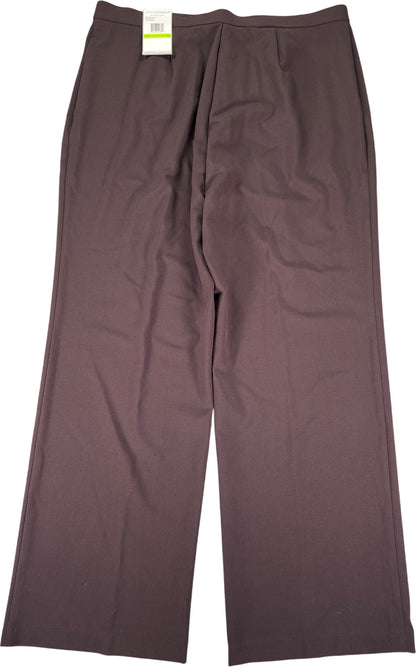 SagHarbor Women’s Brown Stretch Slimming Solution Dress Pants - 18