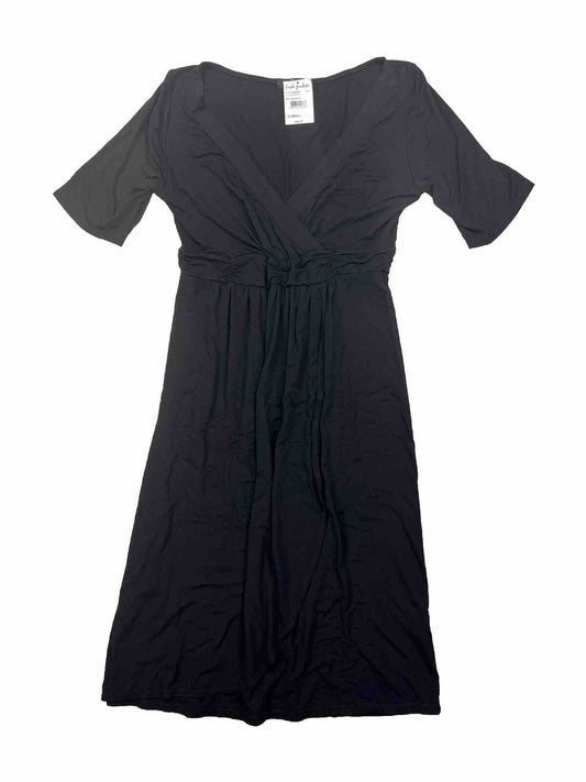 NEW Fresh Produce Women's Black Faux Wrap V-Neck Dress - XS