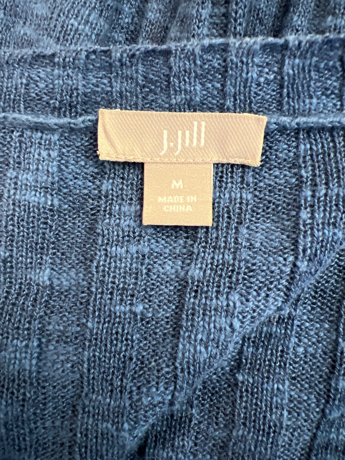 J.Jill Women’s Blue Long Sleeve Open Cardigan Sweater - M