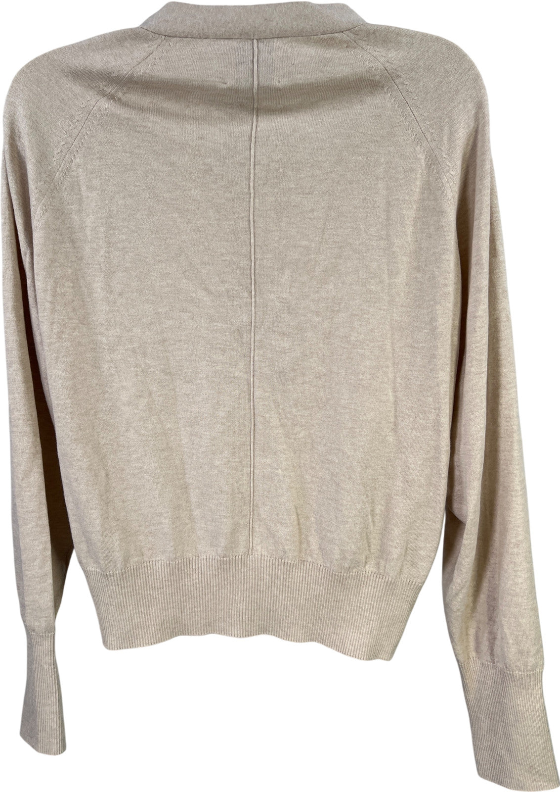 Allude Women’s Beige Cashmere Blend Long Sleeve Cardigan Sweater - M