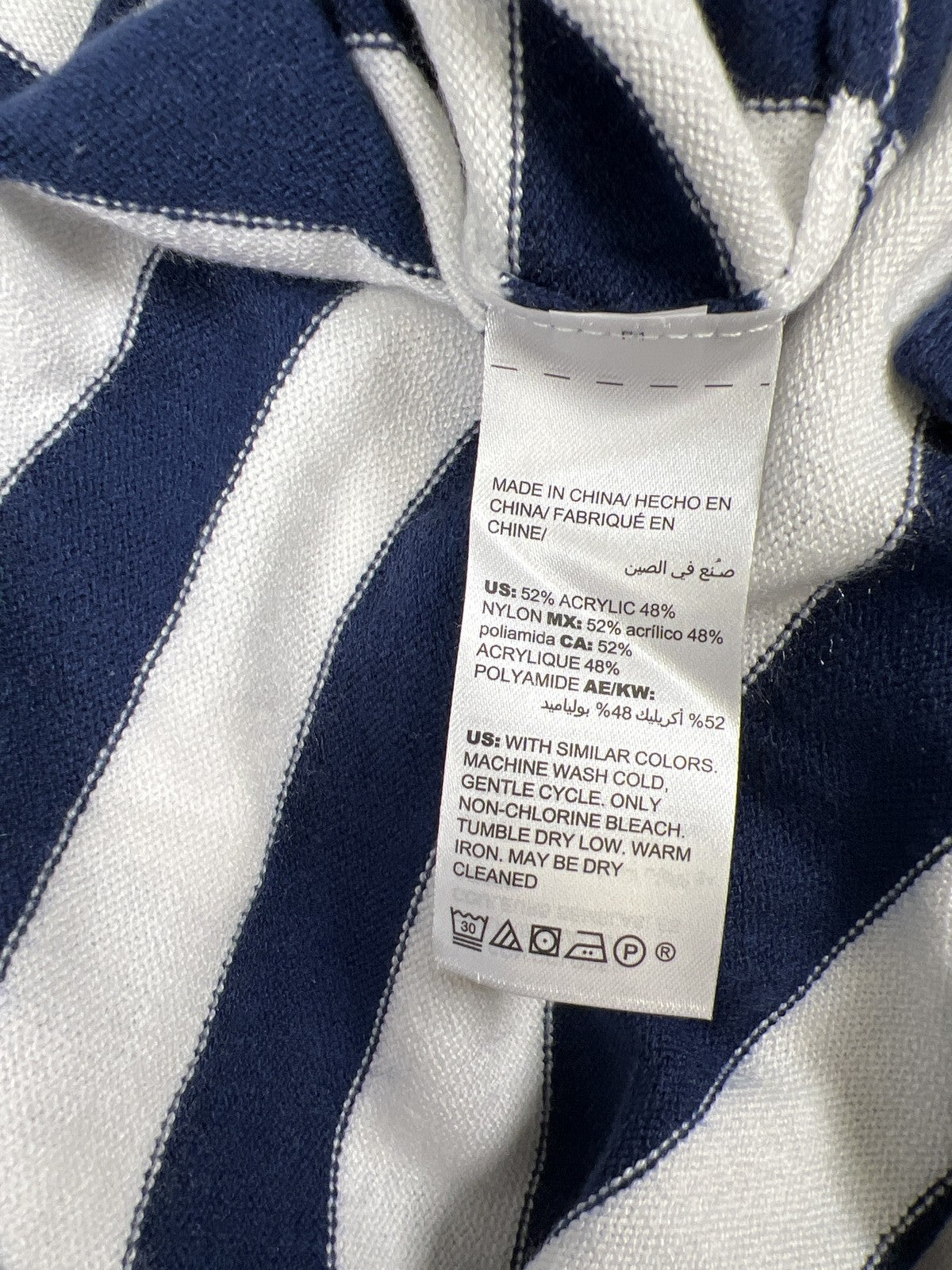 Chico’s Zenergy Women’s Blue/White Striped Knit Tank Top - 2/US L