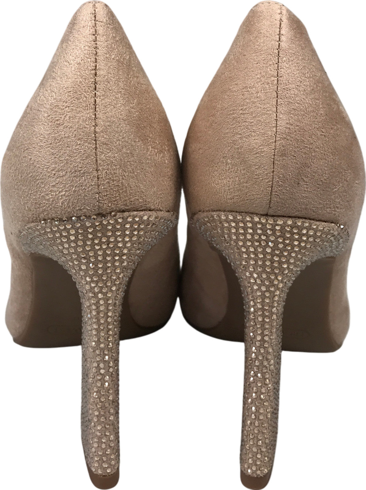 Nine West Women’s Women’s Beige Rhinestone Tunips Pump Heels - 8.5