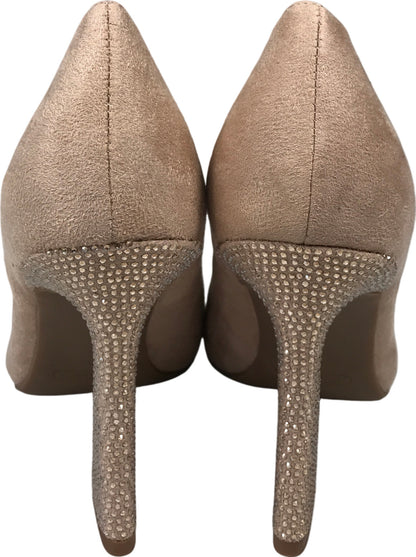 Nine West Women’s Women’s Beige Rhinestone Tunips Pump Heels - 8.5