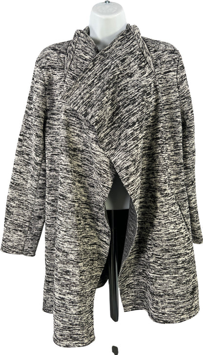 Nic and Zoe Women’s Black/Gray Long Sleeve Open Front Cardigan - Petite L