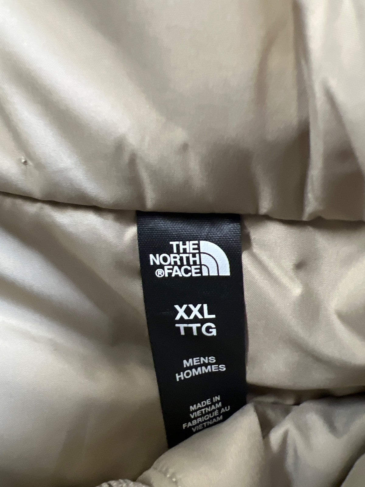 The North Face Men’s Beige Reversible Puffer Vest - XXL