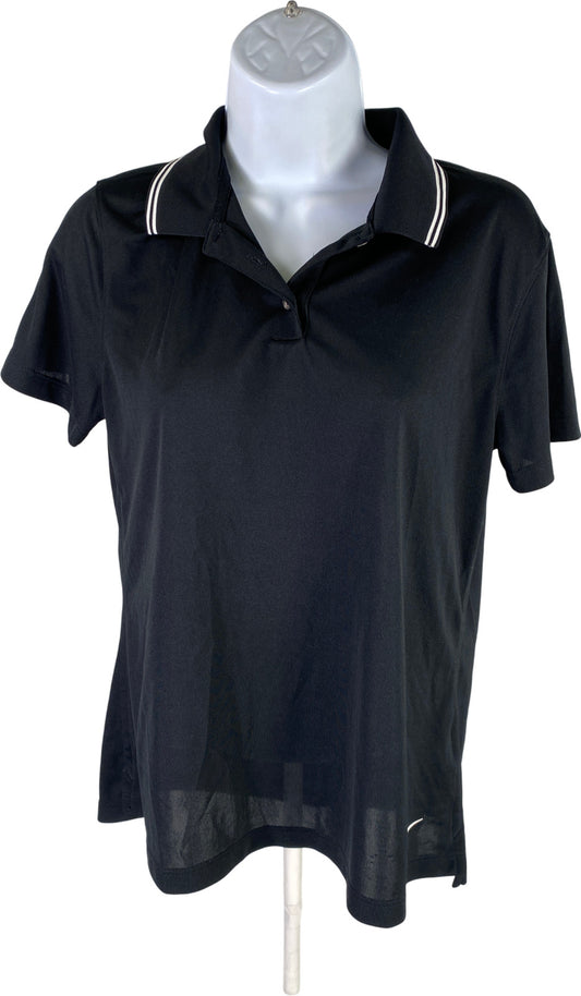 Nike Women’s Black Short Sleeve Standard Fit Athletic Polo Shirt - M