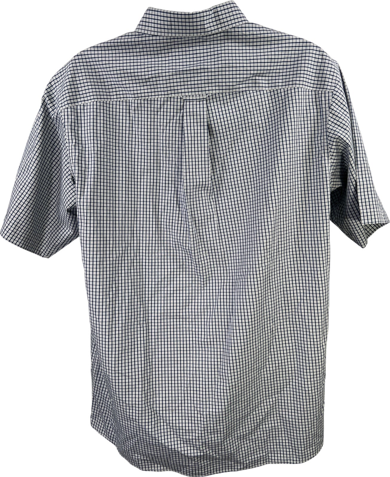 RedHead Men’s Blue/White Plaid Short Sleeve Button Up Shirt - XL Tall
