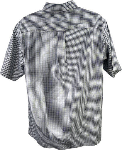 RedHead Men’s Blue/White Plaid Short Sleeve Button Up Shirt - XL Tall
