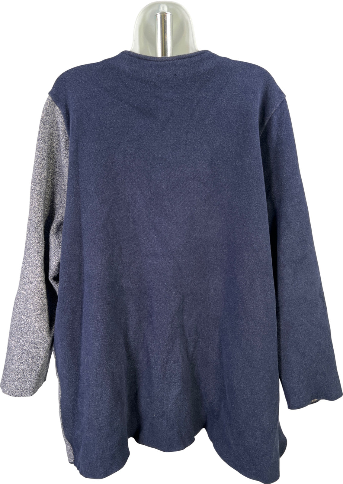 Chico’s Women’s Blue/Beige Open Front Long Sleeve Cardigan Sweater - 3/US XL