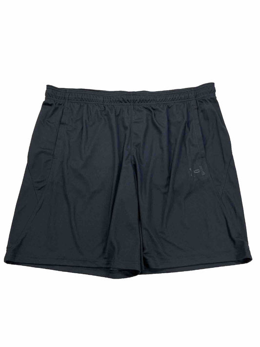 NEW Under Armour Men's Black Baseline 10 in Shorts with Pockets - 3XL