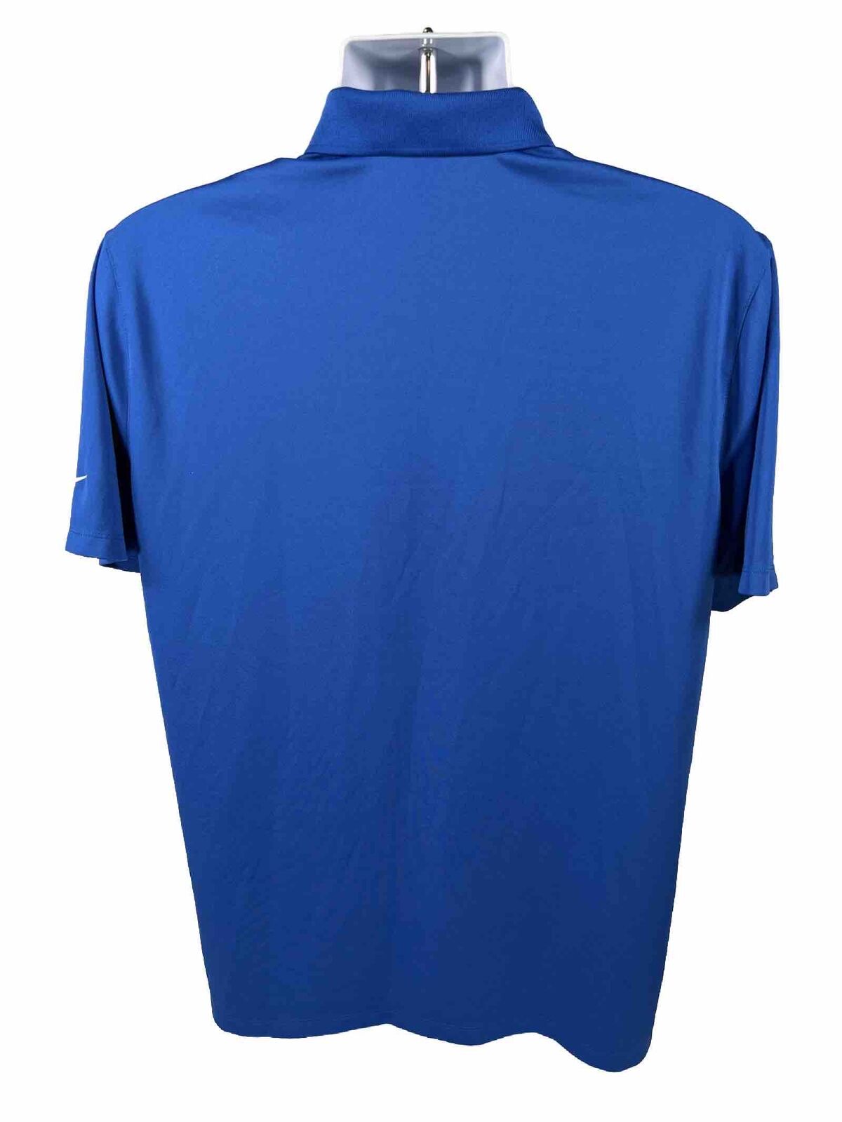 Nike Men's Blue Short Sleeve Polyester Golf Polo Shirt - L