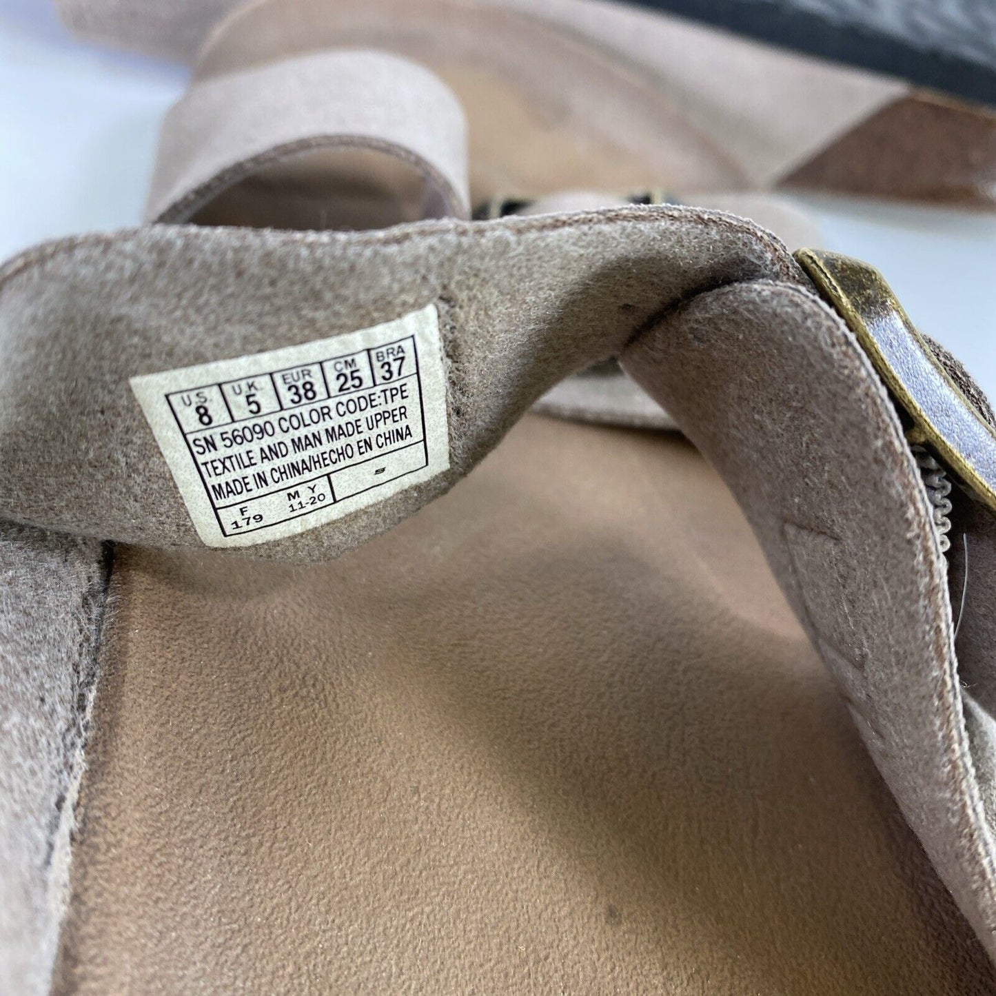 Skechers Women's Gray/Tan Granola Two Strap Sandals - 8