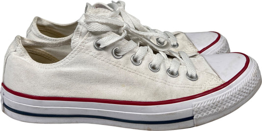 Converse Women’s White Canvas Low Top Lace Up Casual Sneakers - 8