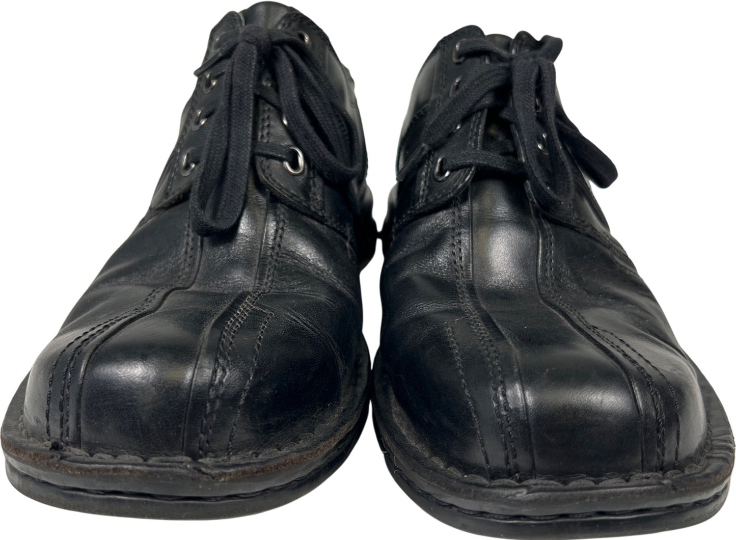 Clarks Men’s Black Leather Lace Up Comfort Walking Loafers - 9.5