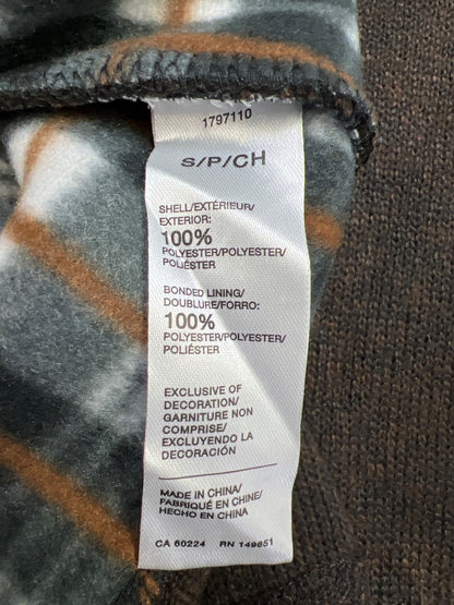 Izod Men’s Brown Long Sleeve Full Zip Lined Sweater Jacket - S