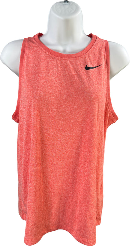 Nike Women’s Orange/Pink Heather Legend Sleeveless Athletic Tank Top - M