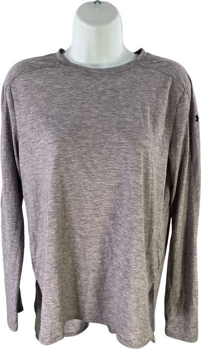 Under Armour Women’s Gray Heathered Open Back Long Sleeve T-Shirt - S