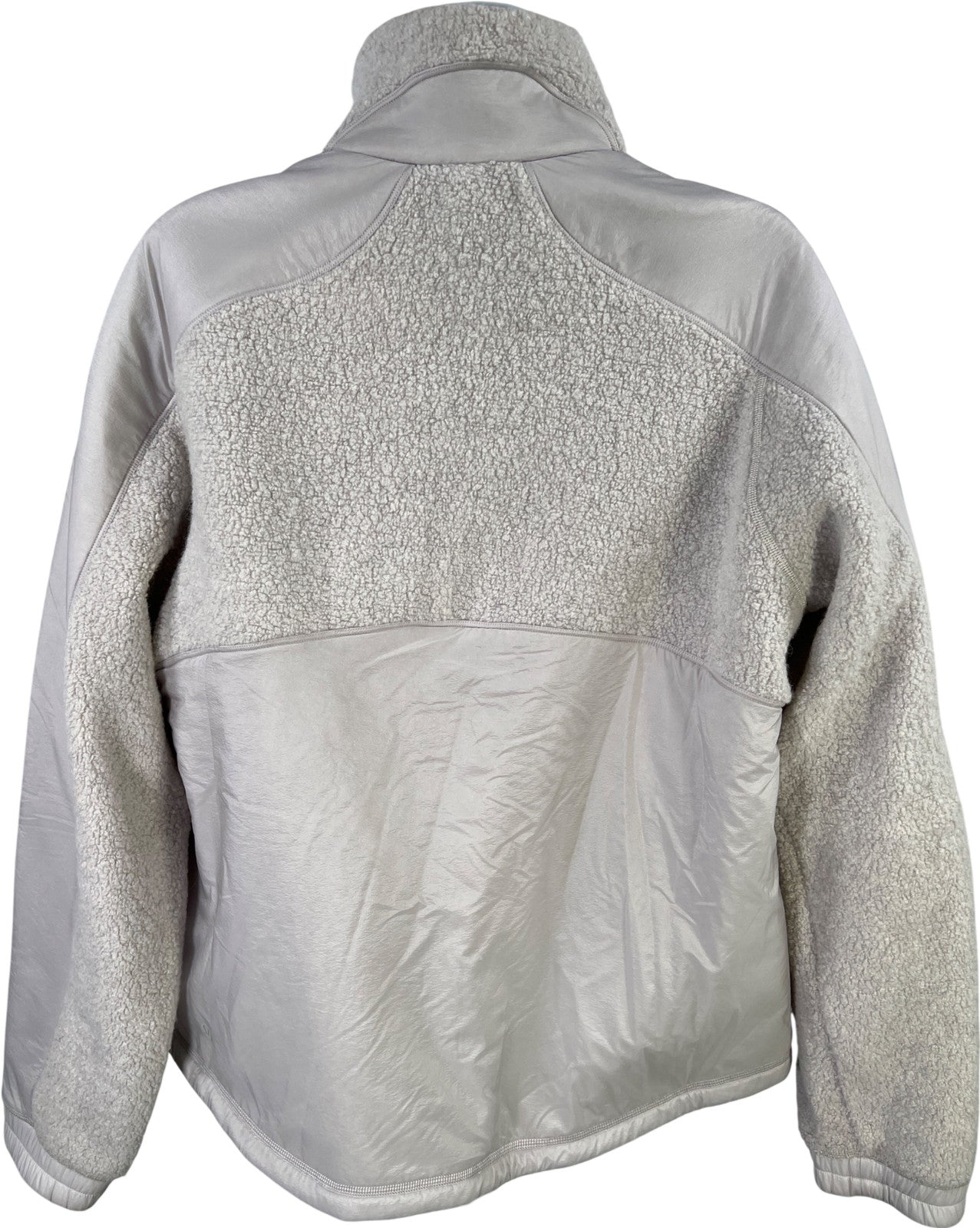 Lululemon Women’s Gray Go Cozy Sherpa Fleece Wool Blend Snap Button Jacket - 10