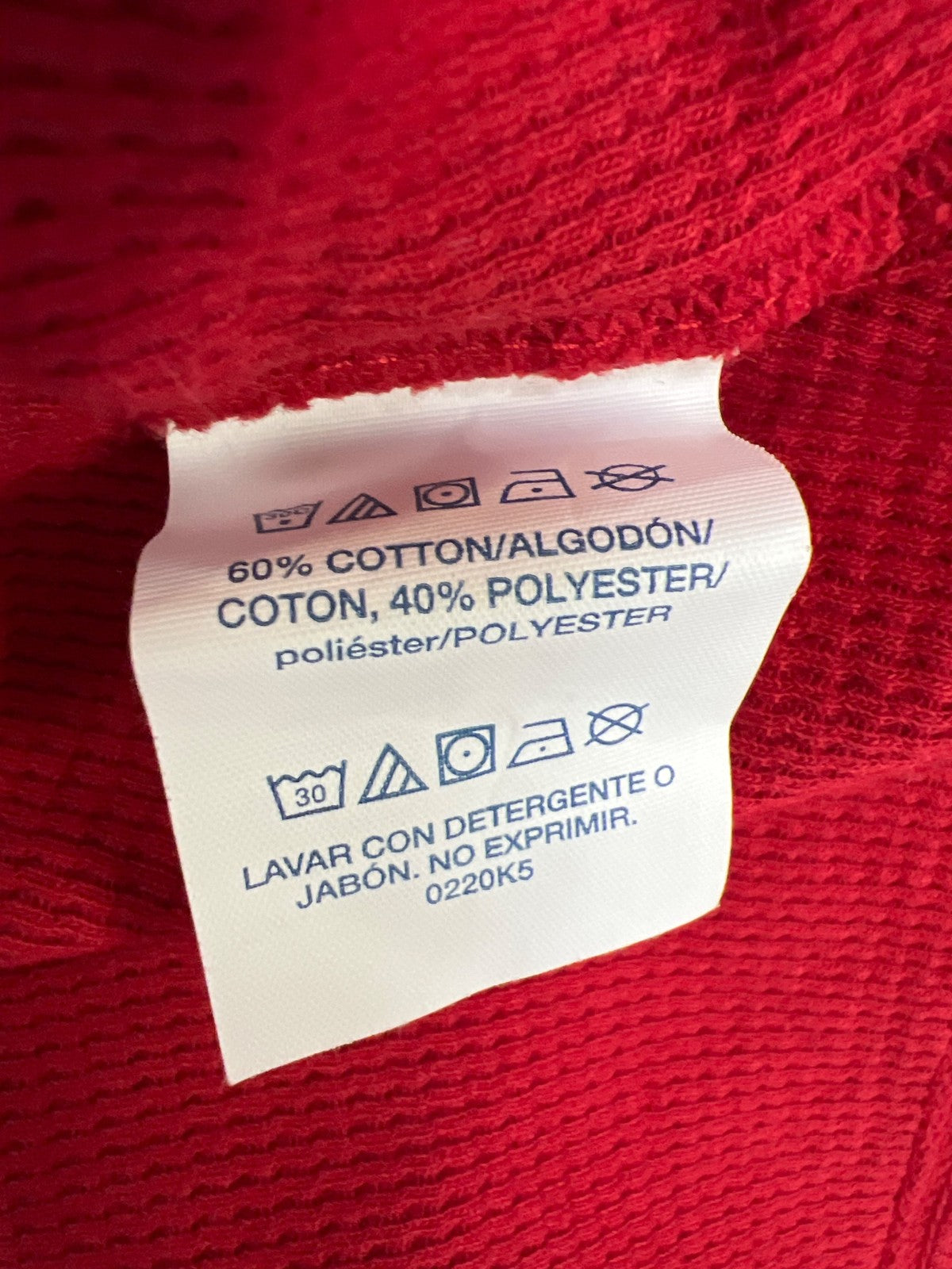 Polo Ralph Lauren Men’s Red Waffle Knit Long Sleeve Sleepwear Shirt - S