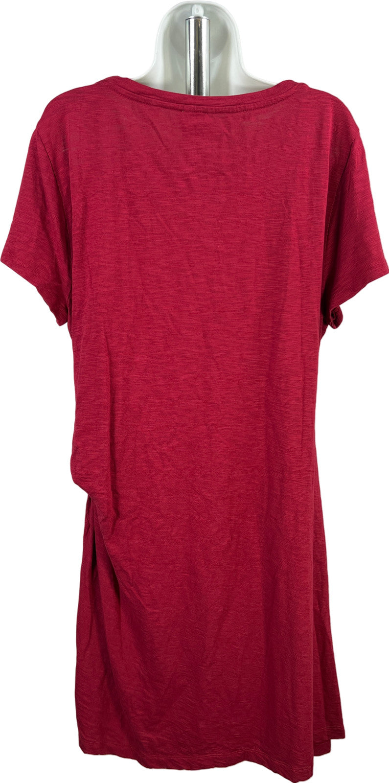 Chico’s Women’s Red Short Sleeve Tie Side T-Shirt Dress - 3P/ 16 Petite