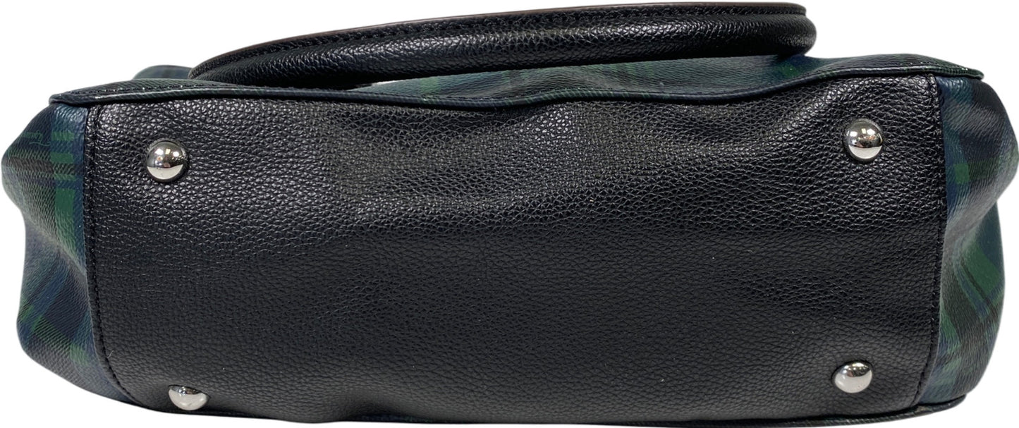 Tignanello Women’s Green/Blue Holiday Plaid Medium Tote Purse