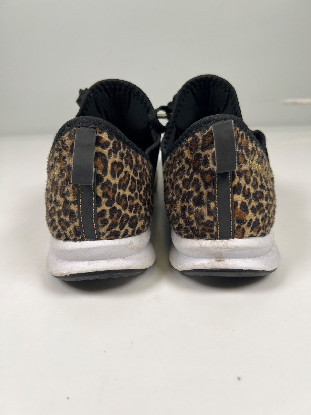 New Balance Women’s Black Cheetah Print Fuel Core Lace Up Sneakers - 8.5