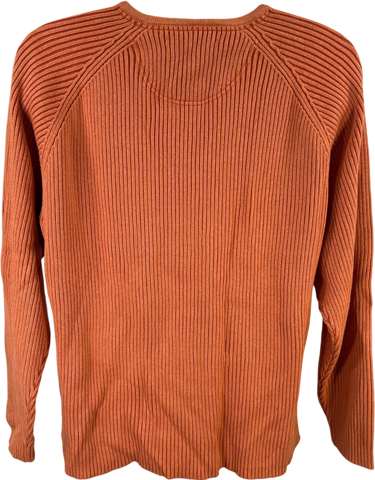 Tommy Bahama Men’s Orange Ribbed Long Sleeve Wool Blend Sweater - L