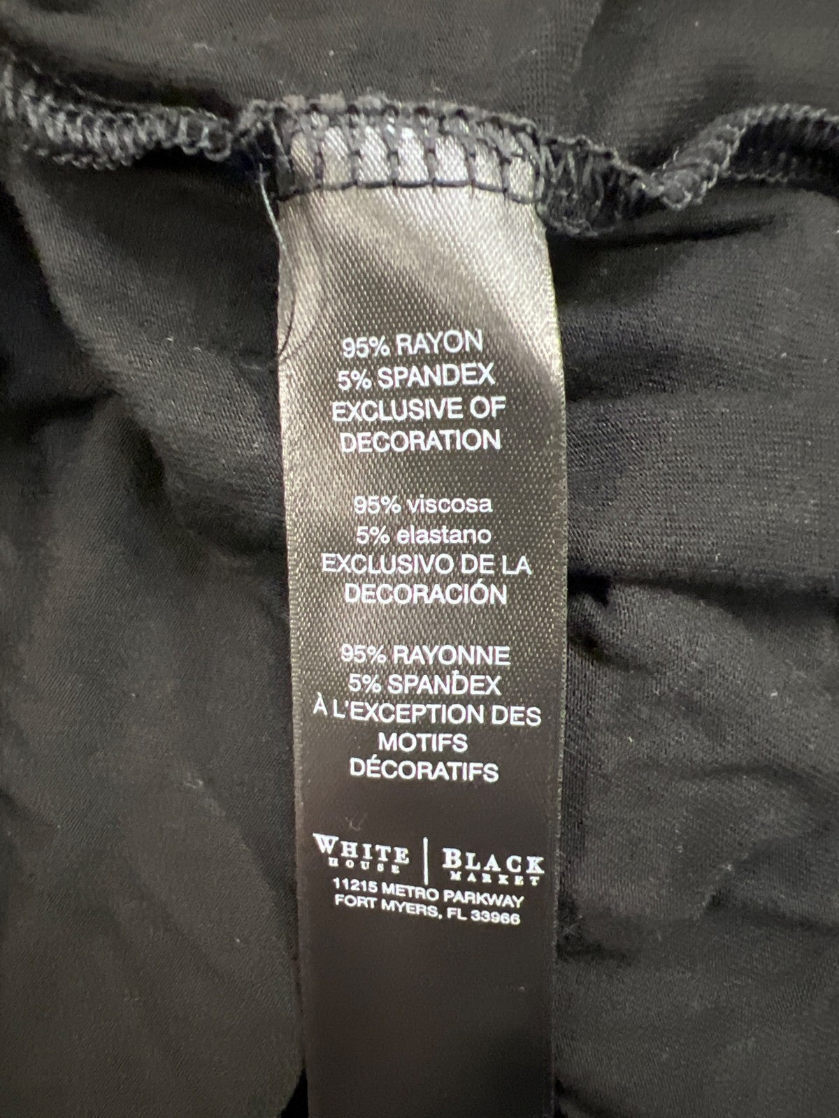 White House Black Market Women’s Black Short Sleeve T-Shirt - S