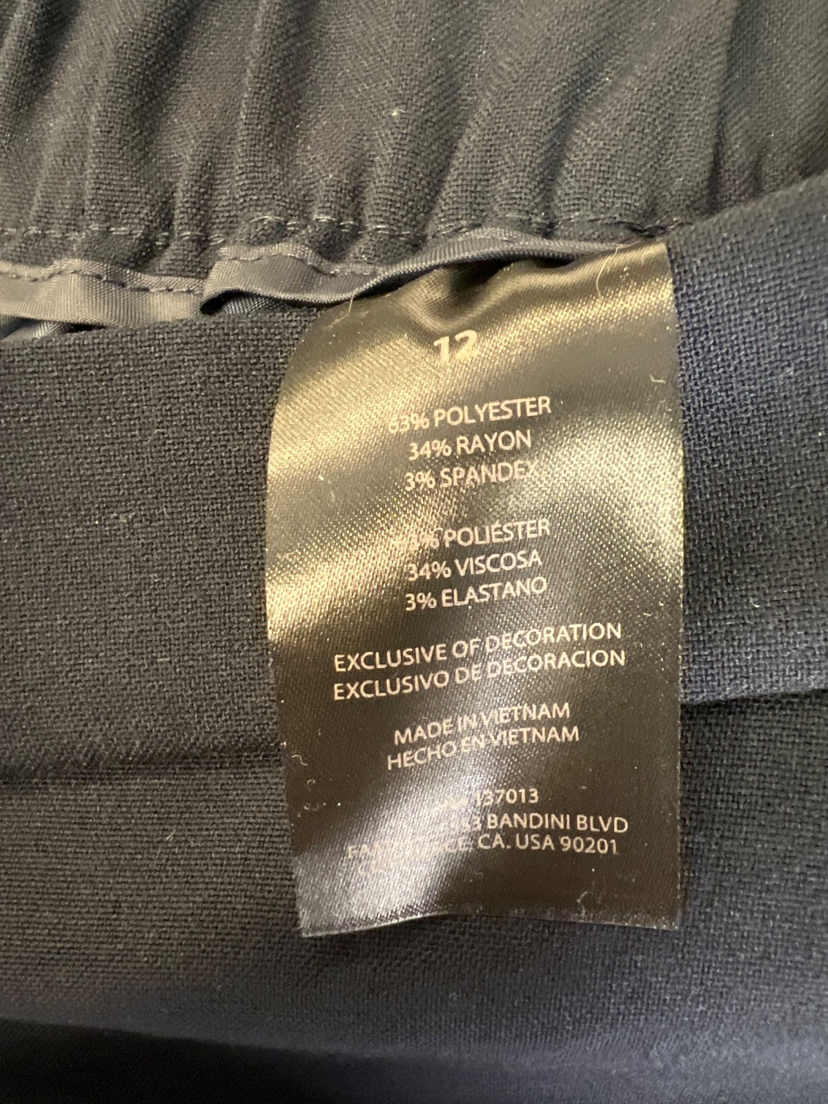 Banana Republic Women’s Black Tapered Leg Pull On Ankle Pants - 12