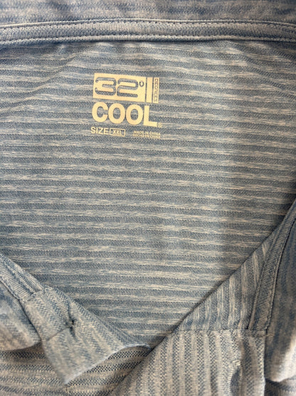 32 Cool Men’s Blue Short Sleeve Athletic Polo Shirt - XXL