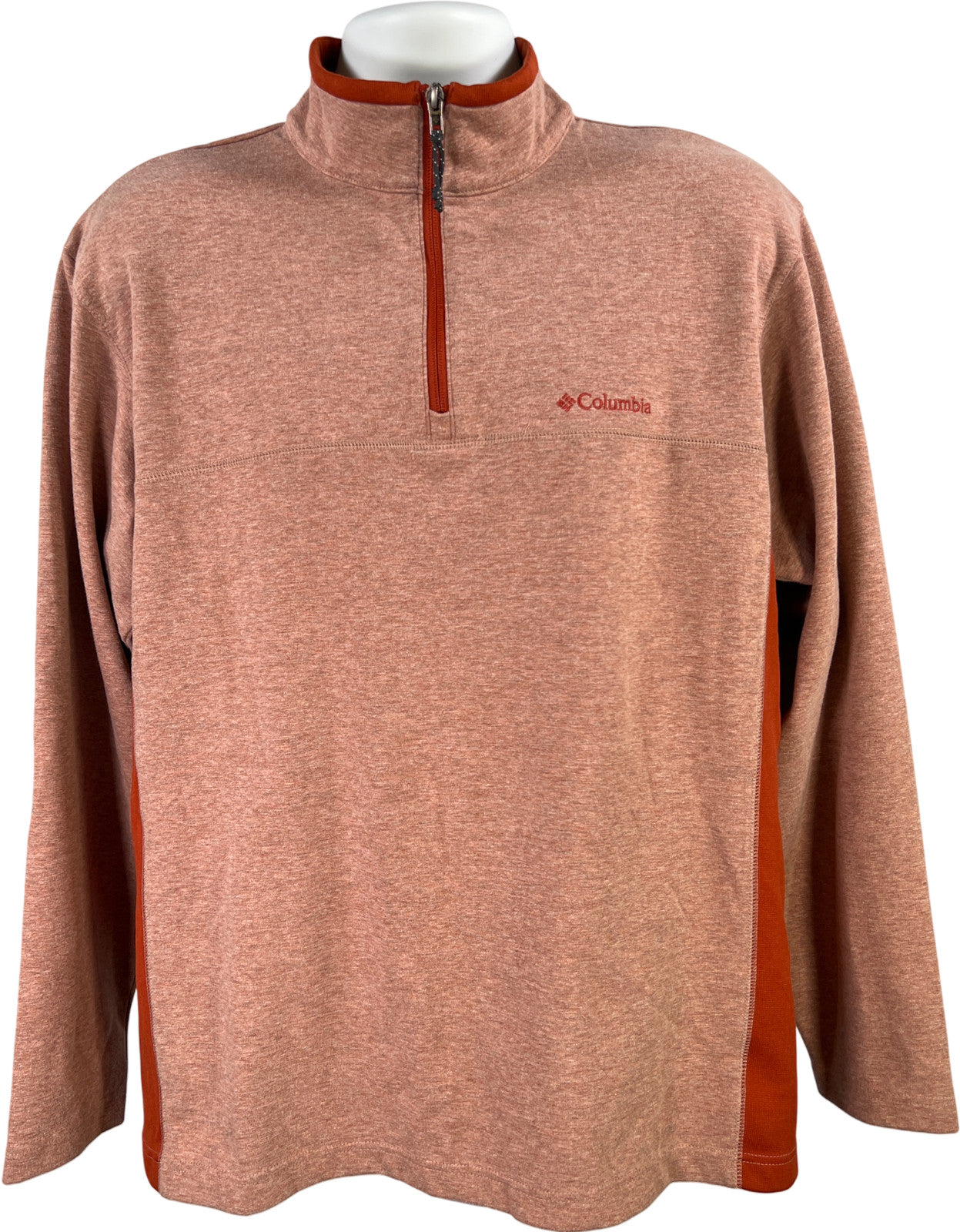 Columbia Men’s Orange Omni Shield 1/4 Zip Pullover Sweater - L