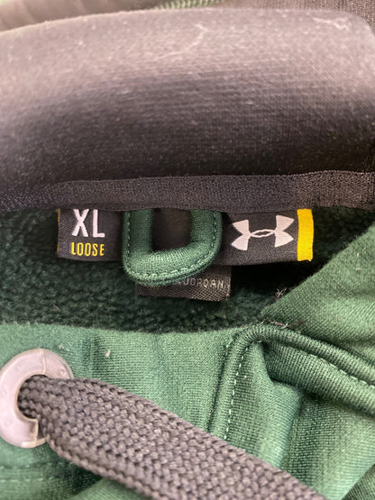 Under Armour Men’s Green Fleece Lined Loose Fit Pullover Sweatshirt - XL