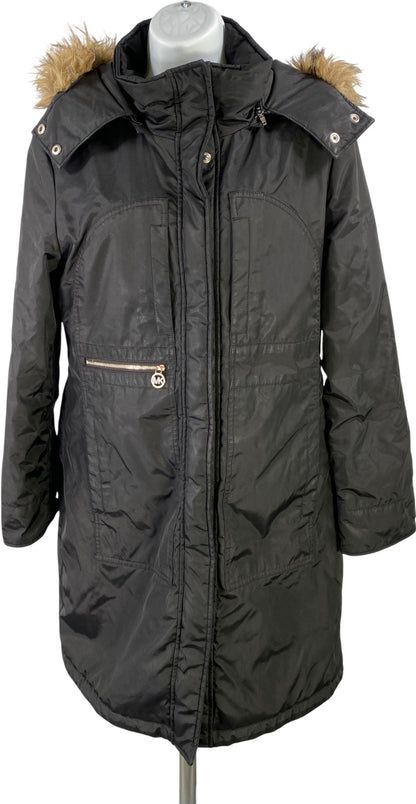 Michael Kors Women’s Black Long Sleeve Full Zip Insulated Puffer Coat - M
