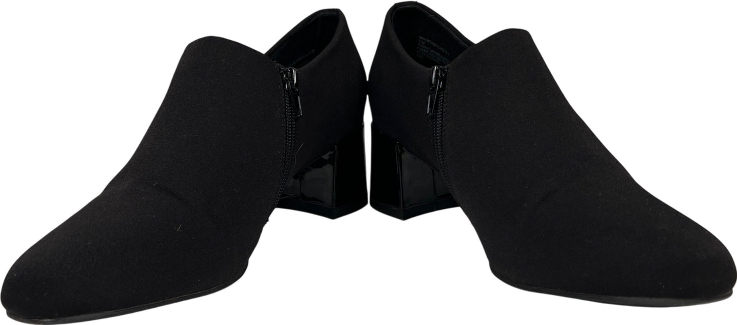 Anne Klein Women’s Black Huxton Textile Side Zip Ankle Booties - 10