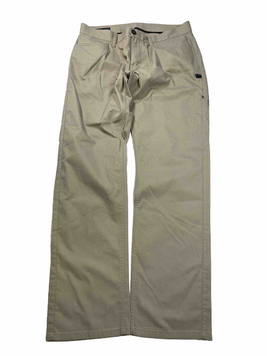 Oakley Men's Beige Slim Straight Fit Chino Pants - 34x32