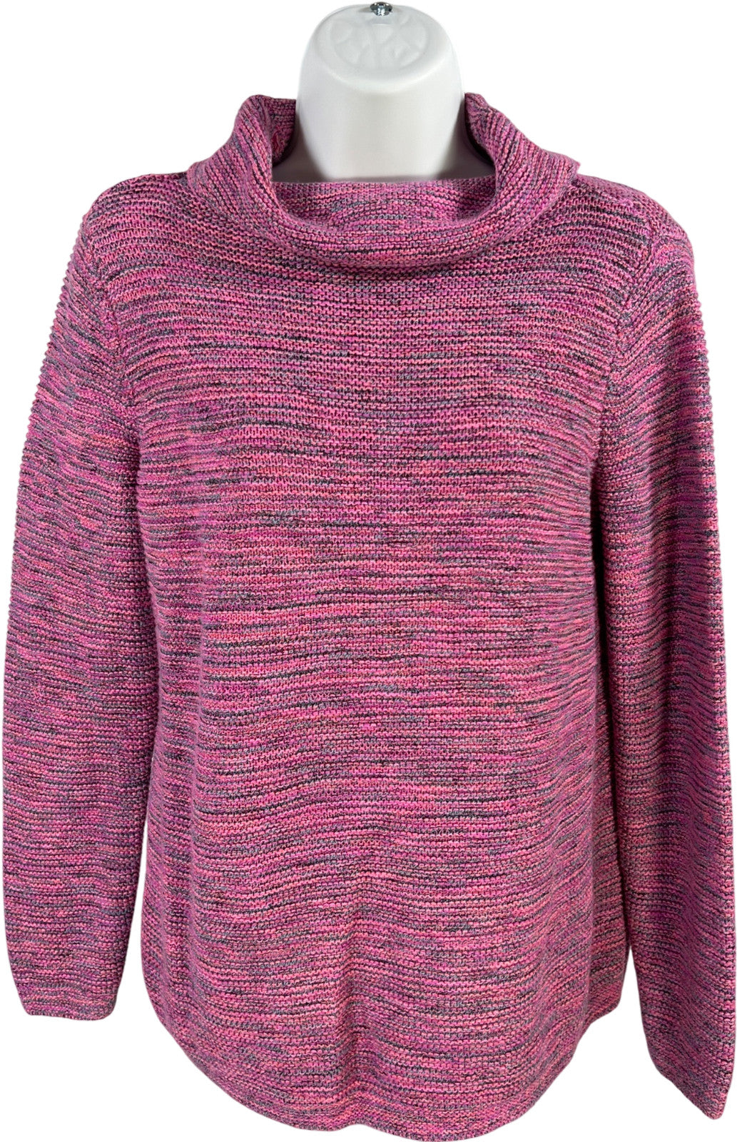 J.Jill Women’s Pink Long Sleeve Cowl Neck Knit Sweater - S Petite