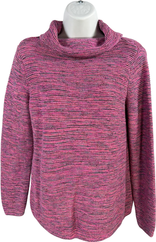 J.Jill Women’s Pink Long Sleeve Cowl Neck Knit Sweater - S Petite