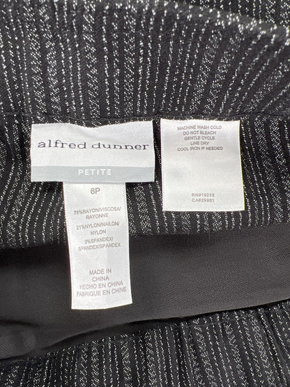 Alfred Dunner Women’s Black Allure Stretch World Traveler Pants - 6 Petite