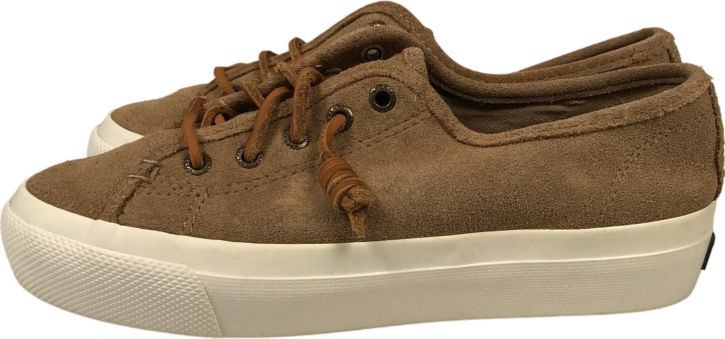 Sperry Top-Sider Women’s Beige Suede Sky Snail Platform Sneakers - 6